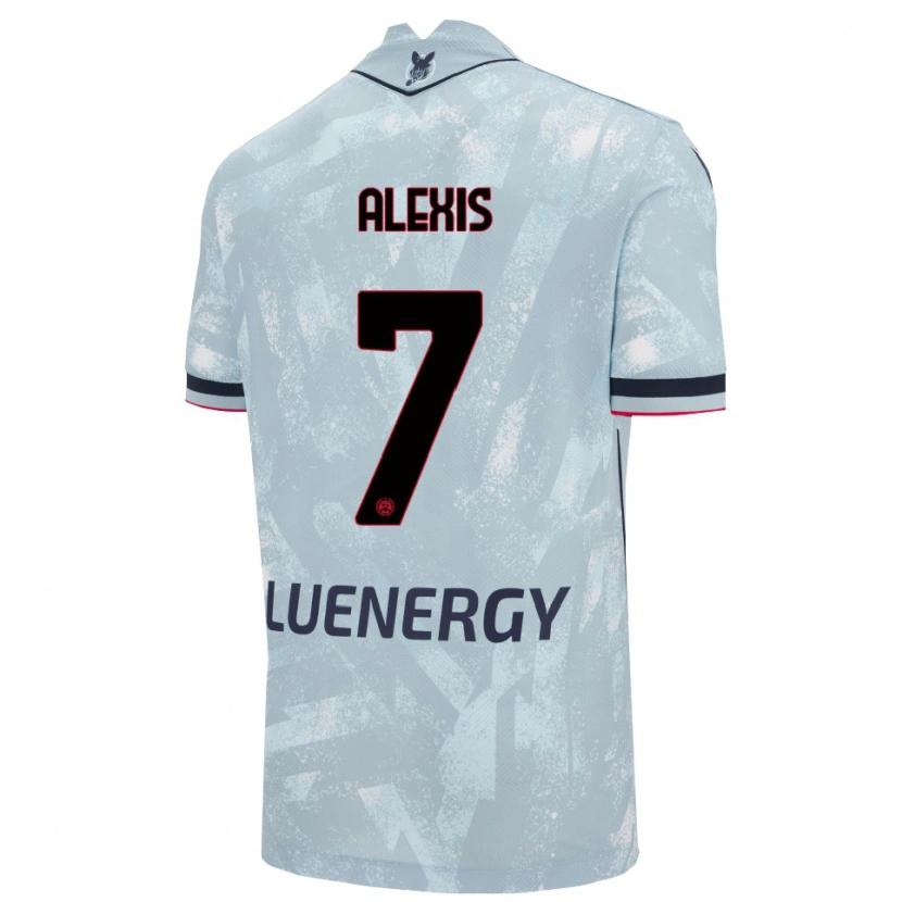 Danxen Mujer Camiseta Alexis Sánchez #7 Azul Claro Negro 2ª Equipación 2025/26 La Camisa México