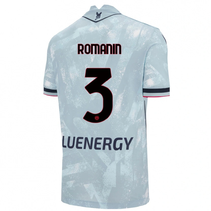 Danxen Mujer Camiseta Mattia Romanin #3 Azul Claro Negro 2ª Equipación 2025/26 La Camisa México