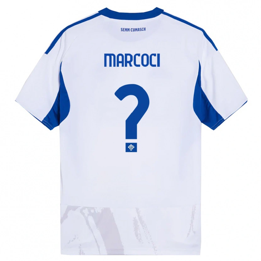 Danxen Mujer Camiseta Alexandru Marcoci #0 Blanco Azul 2ª Equipación 2025/26 La Camisa México