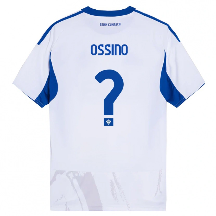 Danxen Mujer Camiseta Daniel Ossino #0 Blanco Azul 2ª Equipación 2025/26 La Camisa México
