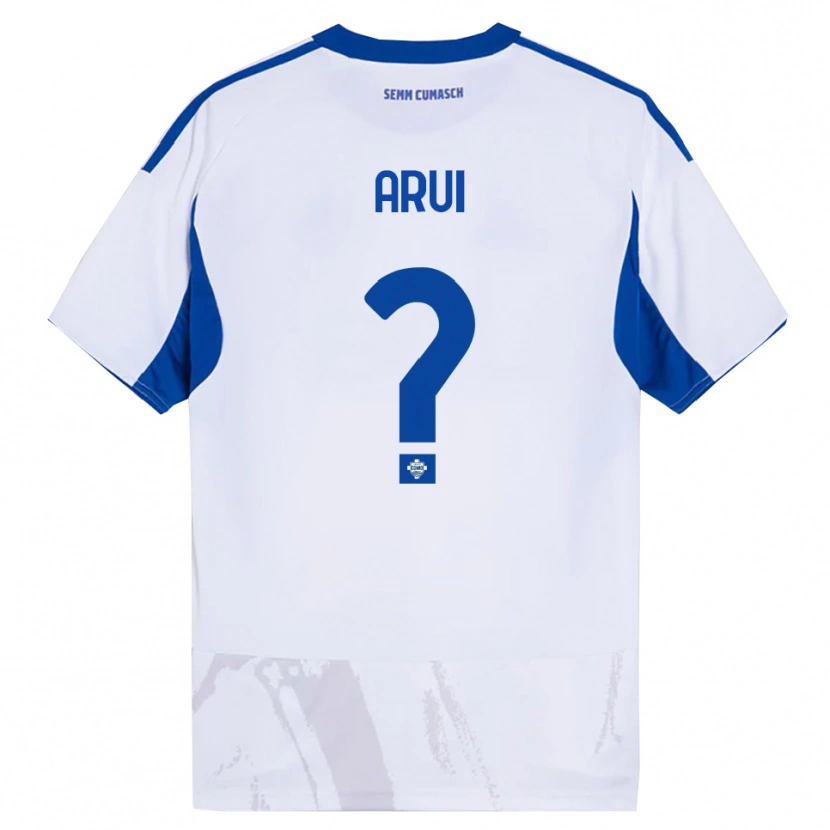 Danxen Mujer Camiseta Stefano Arui #0 Blanco Azul 2ª Equipación 2025/26 La Camisa México