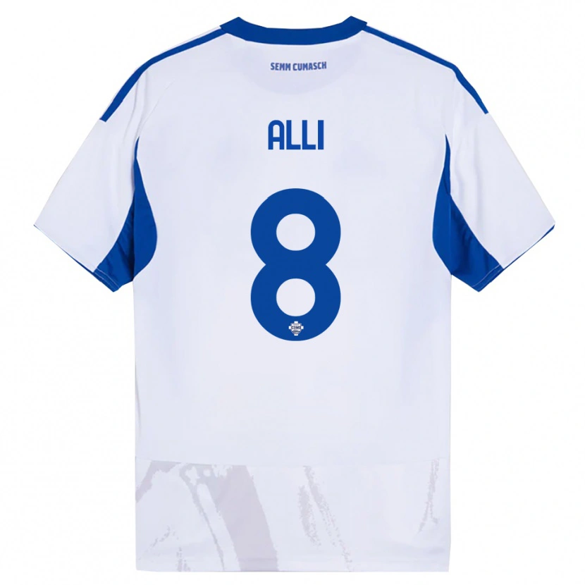 Danxen Mujer Camiseta Dele Alli #8 Blanco Azul 2ª Equipación 2025/26 La Camisa México