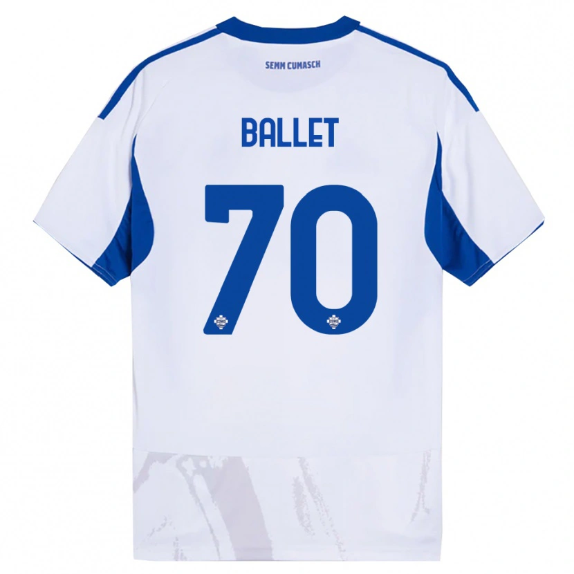 Danxen Mujer Camiseta Samuel Ballet #70 Blanco Azul 2ª Equipación 2025/26 La Camisa México