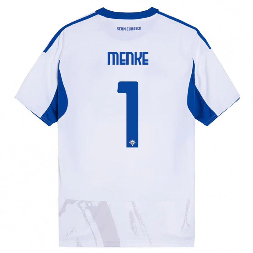 Danxen Mujer Camiseta Henrique Menke #1 Blanco Azul 2ª Equipación 2025/26 La Camisa México