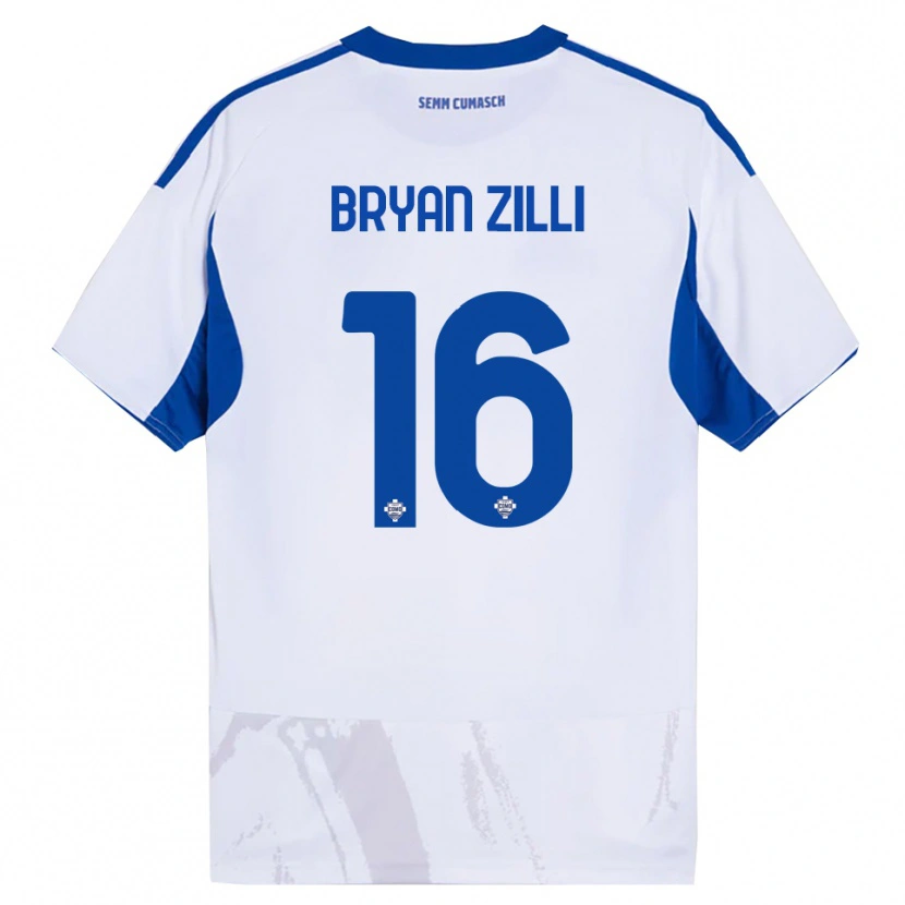 Danxen Mujer Camiseta Rocco Bryan Zilli #16 Blanco Azul 2ª Equipación 2025/26 La Camisa México