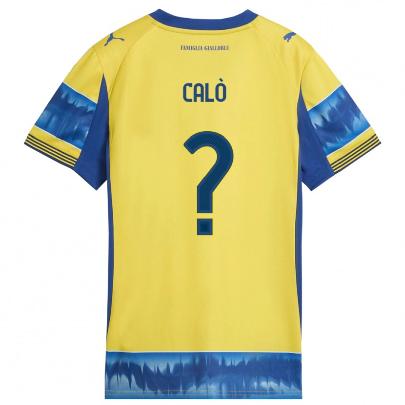 Danxen Mujer Camiseta Simone Calò #0 Amarillo Azul 2ª Equipación 2025/26 La Camisa México
