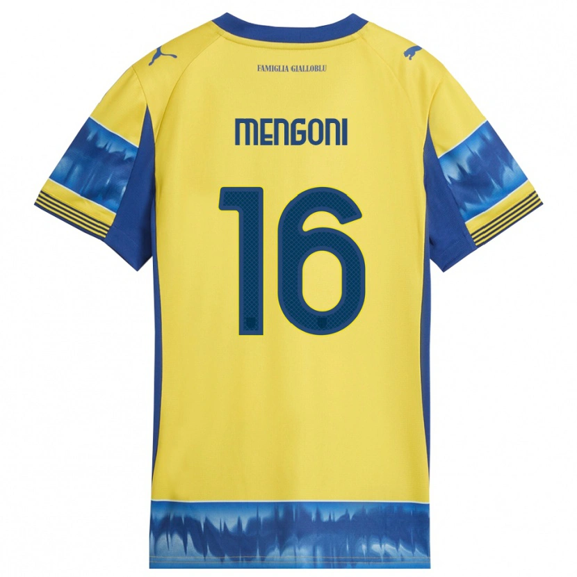 Danxen Mujer Camiseta Filippo Mengoni #16 Amarillo Azul 2ª Equipación 2025/26 La Camisa México