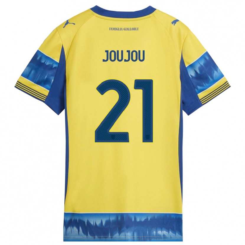Danxen Mujer Camiseta Antoine Joujou #21 Amarillo Azul 2ª Equipación 2025/26 La Camisa México