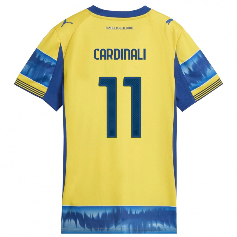 Danxen Mujer Camiseta Alessandro Cardinali #11 Amarillo Azul 2ª Equipación 2025/26 La Camisa México