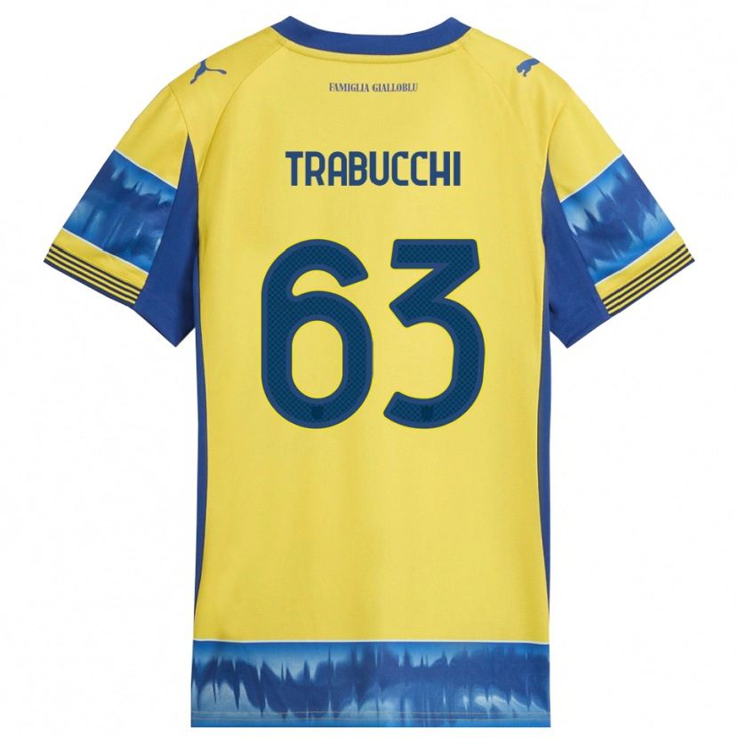 Danxen Mujer Camiseta Nicolas Trabucchi #63 Amarillo Azul 2ª Equipación 2025/26 La Camisa México