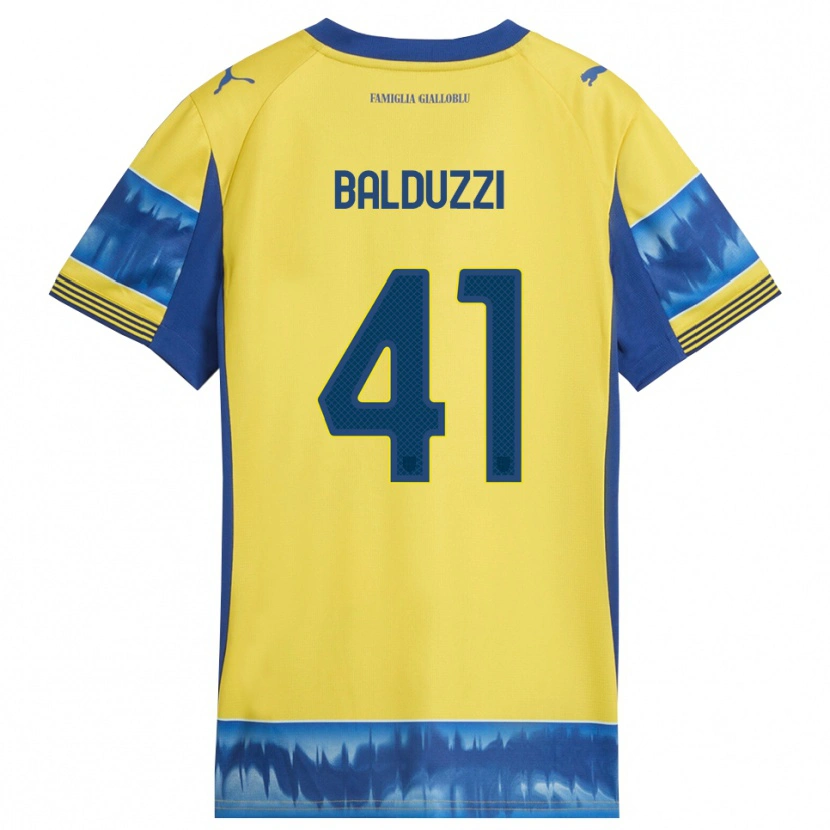 Danxen Mujer Camiseta Davide Balduzzi #41 Amarillo Azul 2ª Equipación 2025/26 La Camisa México