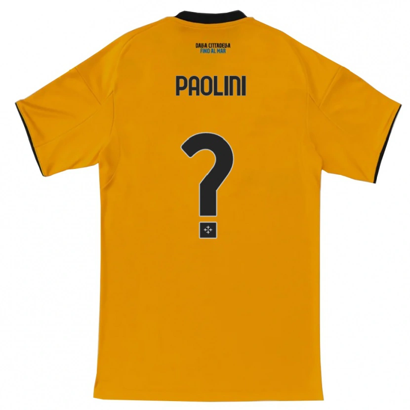 Danxen Mujer Camiseta Andrea Paolini #0 Naranja Azul 2ª Equipación 2025/26 La Camisa México