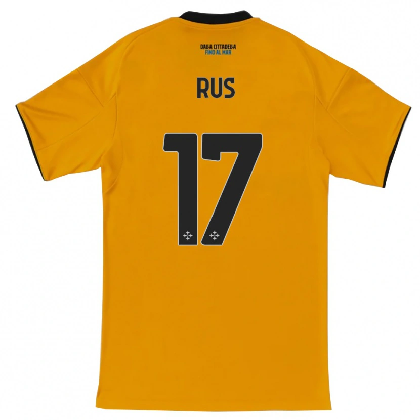 Danxen Mujer Camiseta Adrian Rus #17 Naranja Azul 2ª Equipación 2025/26 La Camisa México