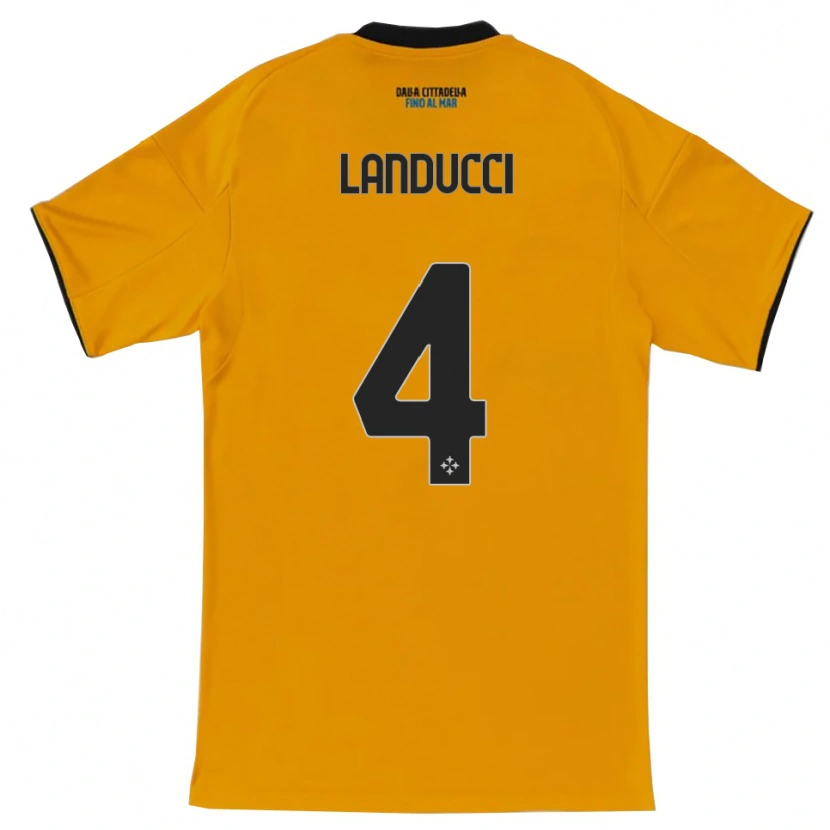 Danxen Mujer Camiseta Umberto Landucci #4 Naranja Azul 2ª Equipación 2025/26 La Camisa México