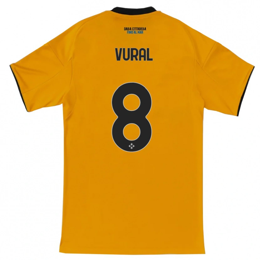Danxen Mujer Camiseta İsak Vural #8 Naranja Azul 2ª Equipación 2025/26 La Camisa México