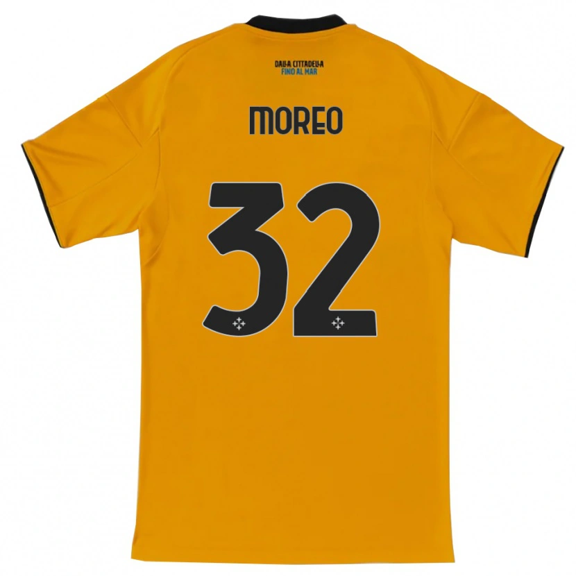 Danxen Mujer Camiseta Stefano Moreo #32 Naranja Azul 2ª Equipación 2025/26 La Camisa México