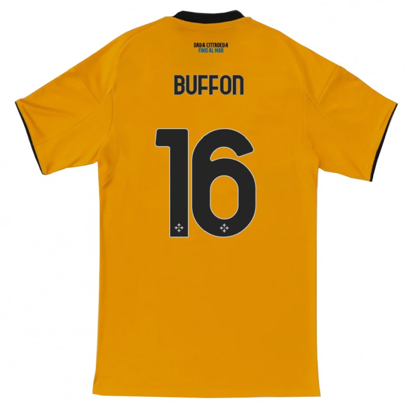 Danxen Mujer Camiseta Louis Buffon #16 Naranja Azul 2ª Equipación 2025/26 La Camisa México