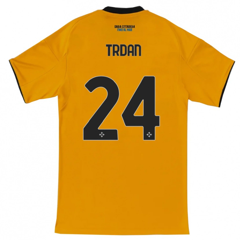Danxen Mujer Camiseta Miha Trdan #24 Naranja Azul 2ª Equipación 2025/26 La Camisa México