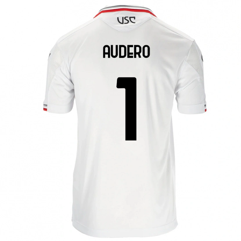 Danxen Mujer Camiseta Emil Audero #1 Blanco Rojo 2ª Equipación 2025/26 La Camisa México