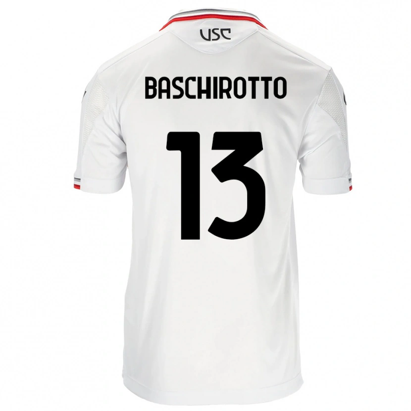 Danxen Mujer Camiseta Federico Baschirotto #13 Blanco Rojo 2ª Equipación 2025/26 La Camisa México