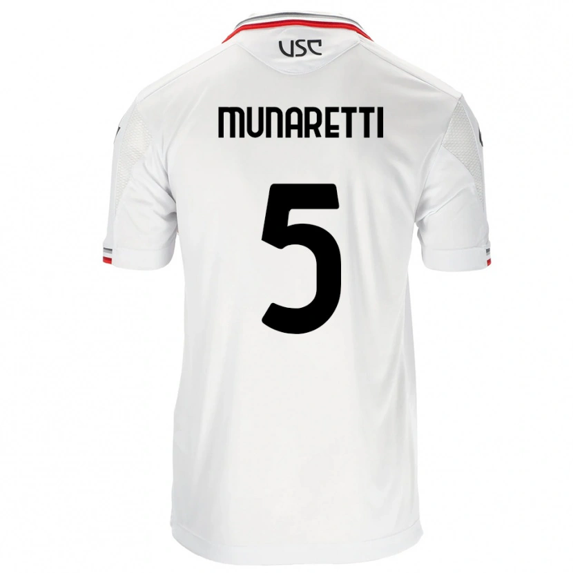 Danxen Mujer Camiseta Luca Munaretti #5 Blanco Rojo 2ª Equipación 2025/26 La Camisa México