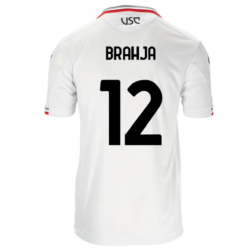 Danxen Mujer Camiseta Thomas Brahja #12 Blanco Rojo 2ª Equipación 2025/26 La Camisa México