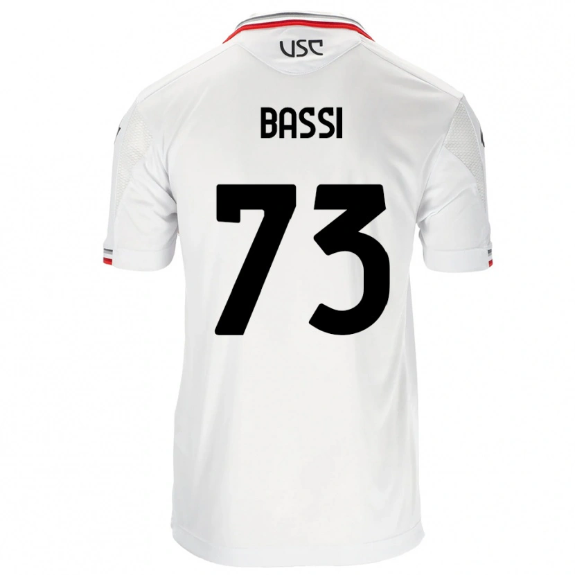 Danxen Mujer Camiseta Emanuele Bassi #73 Blanco Rojo 2ª Equipación 2025/26 La Camisa México