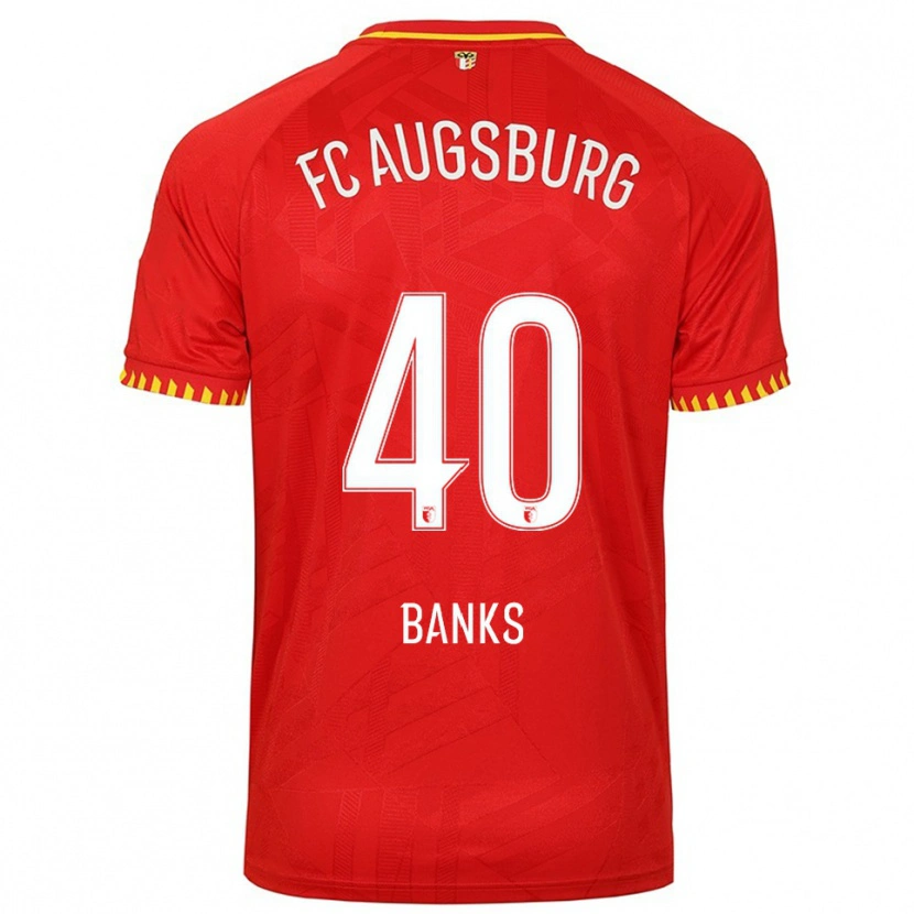 Danxen Mujer Camiseta Noahkai Banks #40 Rojo Amarillo 2ª Equipación 2025/26 La Camisa México