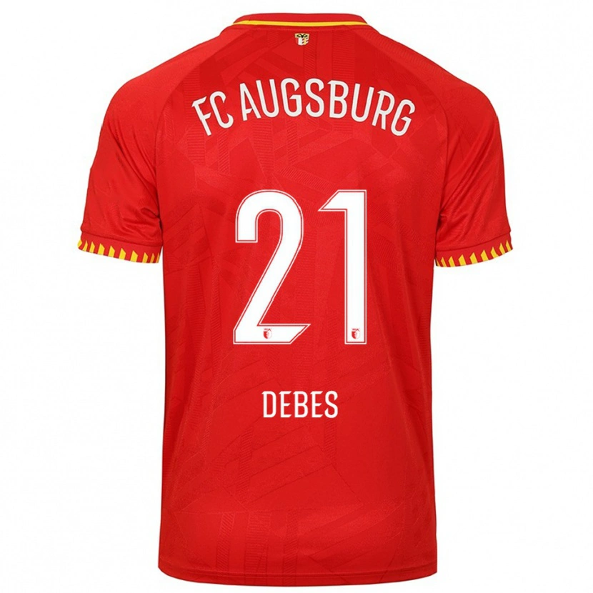 Danxen Mujer Camiseta Magdalena Debes #21 Rojo Amarillo 2ª Equipación 2025/26 La Camisa México