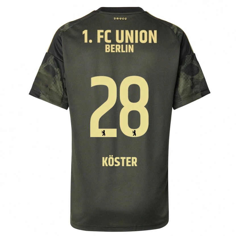 Danxen Mujer Camiseta Leonie Köster #28 Verde Oscuro Negro 2ª Equipación 2025/26 La Camisa México