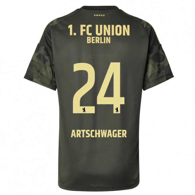 Danxen Mujer Camiseta Finn Artschwager #24 Verde Oscuro Negro 2ª Equipación 2025/26 La Camisa México