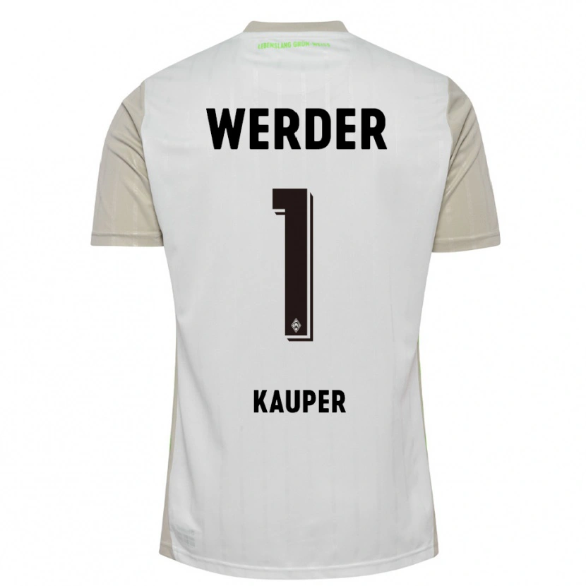 Danxen Mujer Camiseta Ben Käuper #1 Blanco Negro 2ª Equipación 2025/26 La Camisa México