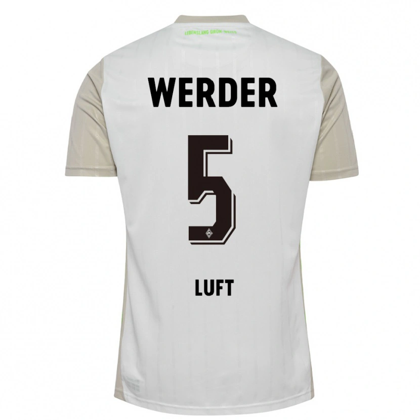 Danxen Mujer Camiseta Julian Luft #5 Blanco Negro 2ª Equipación 2025/26 La Camisa México