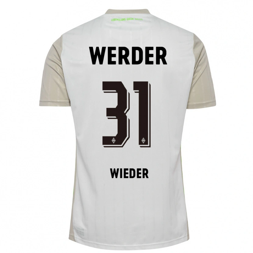 Danxen Mujer Camiseta Verena Wieder #31 Blanco Negro 2ª Equipación 2025/26 La Camisa México