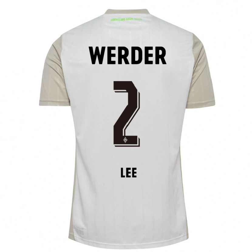 Danxen Mujer Camiseta Gun-Woo Lee #2 Blanco Negro 2ª Equipación 2025/26 La Camisa México