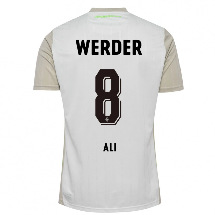 Danxen Mujer Camiseta Rumat Ali #8 Blanco Negro 2ª Equipación 2025/26 La Camisa México