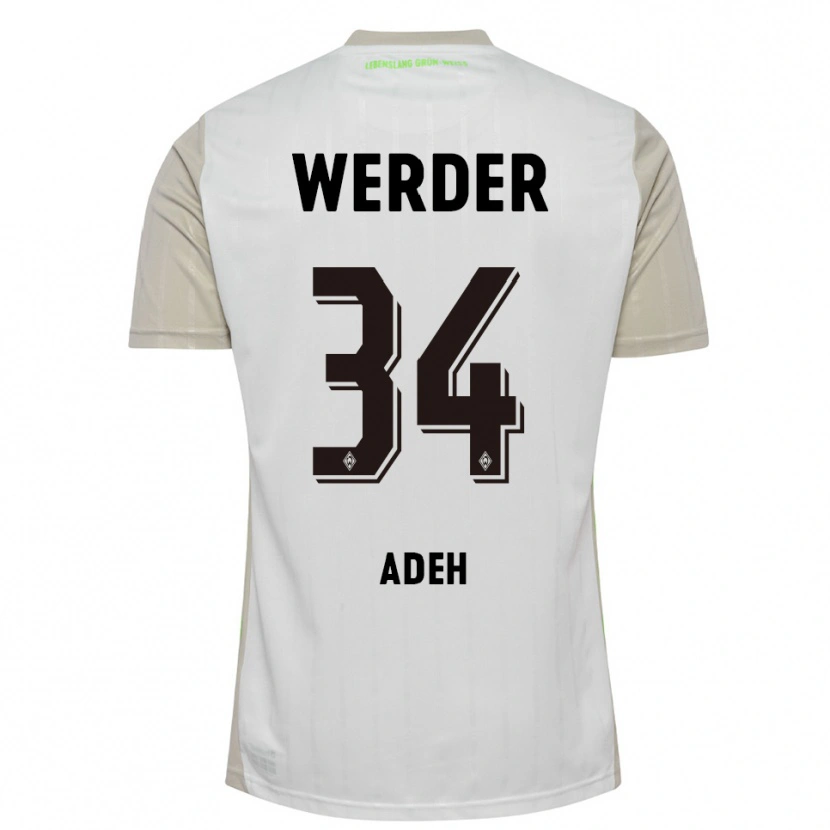 Danxen Mujer Camiseta Wesley Adeh #34 Blanco Negro 2ª Equipación 2025/26 La Camisa México