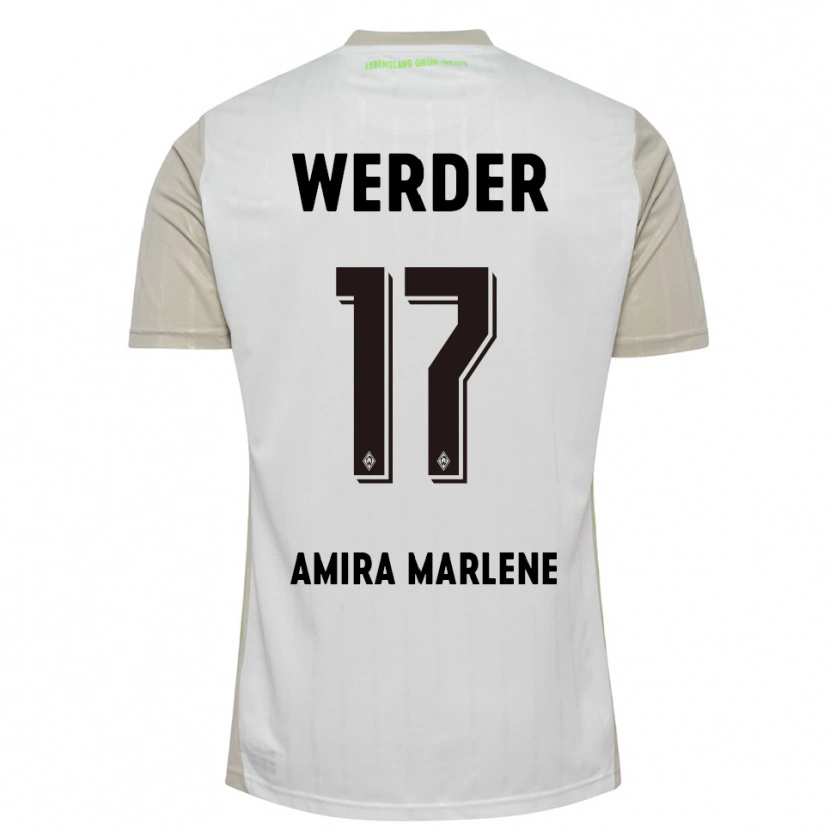 Danxen Mujer Camiseta Amira Marlene Dahl #17 Blanco Negro 2ª Equipación 2025/26 La Camisa México