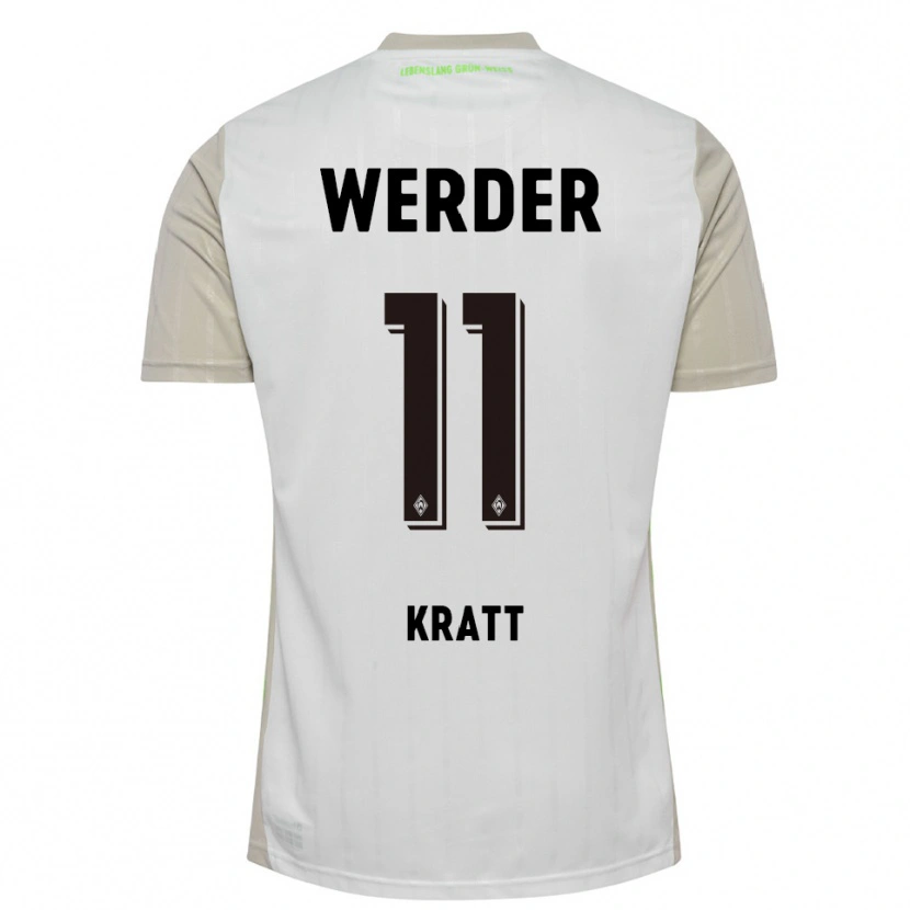 Danxen Mujer Camiseta Ronan Kratt #11 Blanco Negro 2ª Equipación 2025/26 La Camisa México
