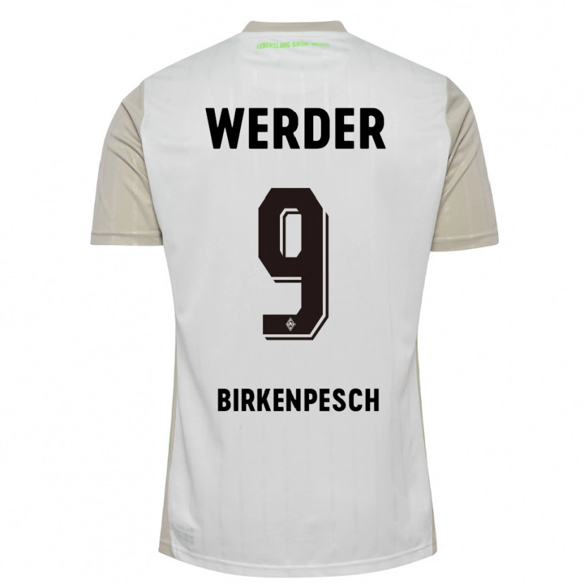 Danxen Mujer Camiseta Noah Birkenpesch #9 Blanco Negro 2ª Equipación 2025/26 La Camisa México