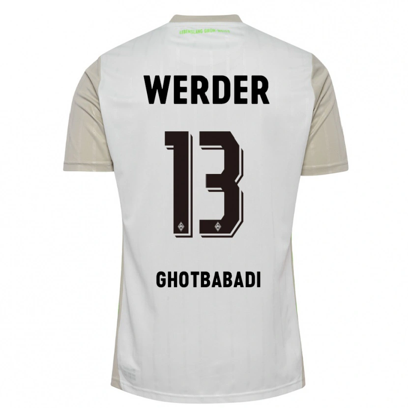 Danxen Mujer Camiseta Reza Ghotbabadi #13 Blanco Negro 2ª Equipación 2025/26 La Camisa México