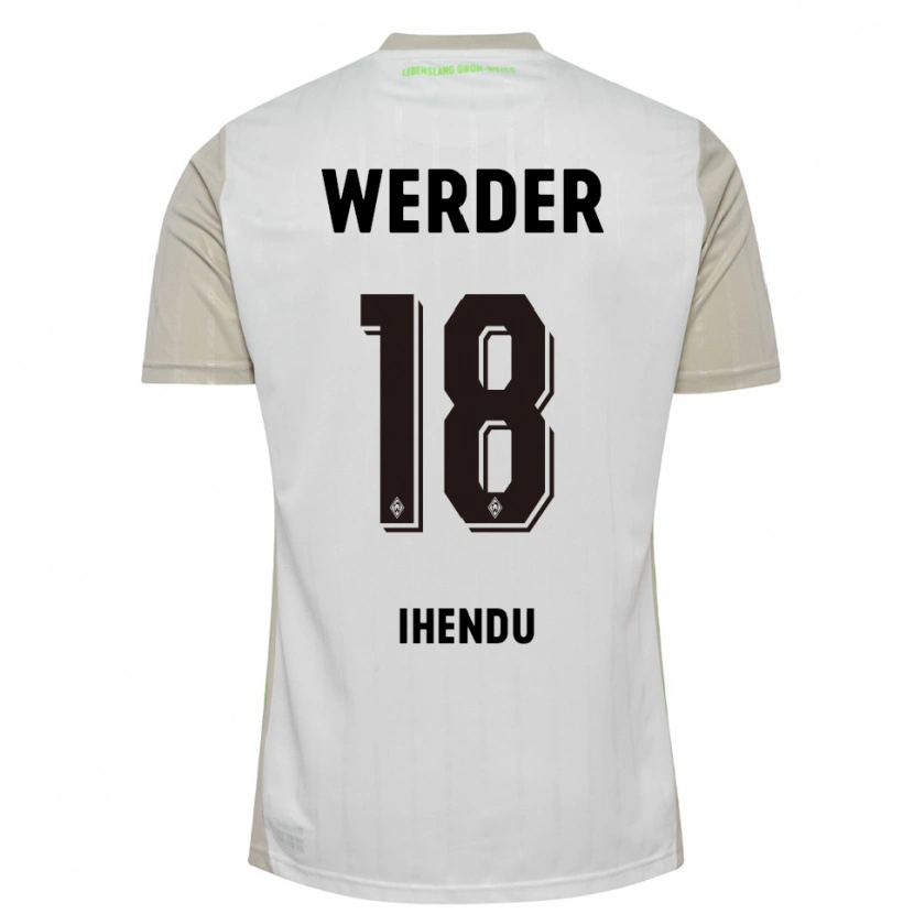 Danxen Mujer Camiseta Daniel Ihendu #18 Blanco Negro 2ª Equipación 2025/26 La Camisa México
