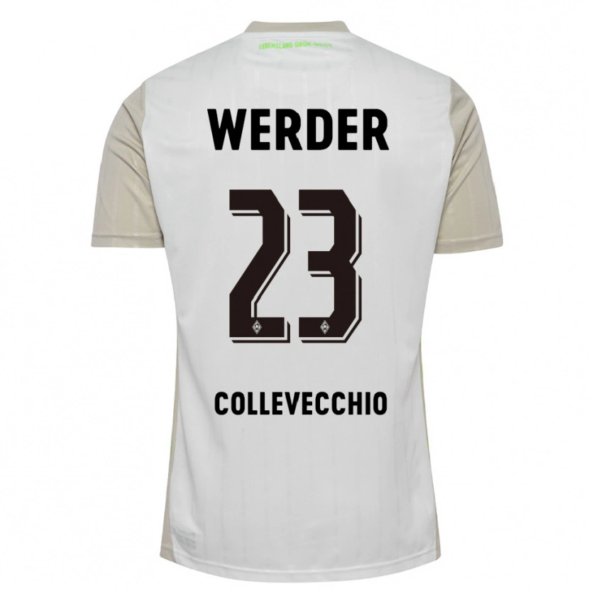 Danxen Mujer Camiseta Tomás Collevecchio #23 Blanco Negro 2ª Equipación 2025/26 La Camisa México