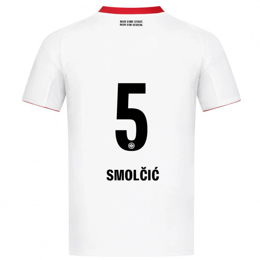 Danxen Mujer Camiseta Hrvoje Smolcic #5 Blanco Rojo 2ª Equipación 2025/26 La Camisa México