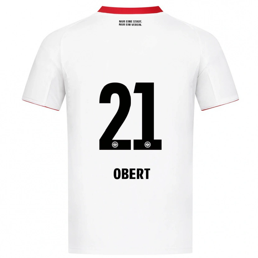 Danxen Mujer Camiseta Yuriy Obert #21 Blanco Rojo 2ª Equipación 2025/26 La Camisa México