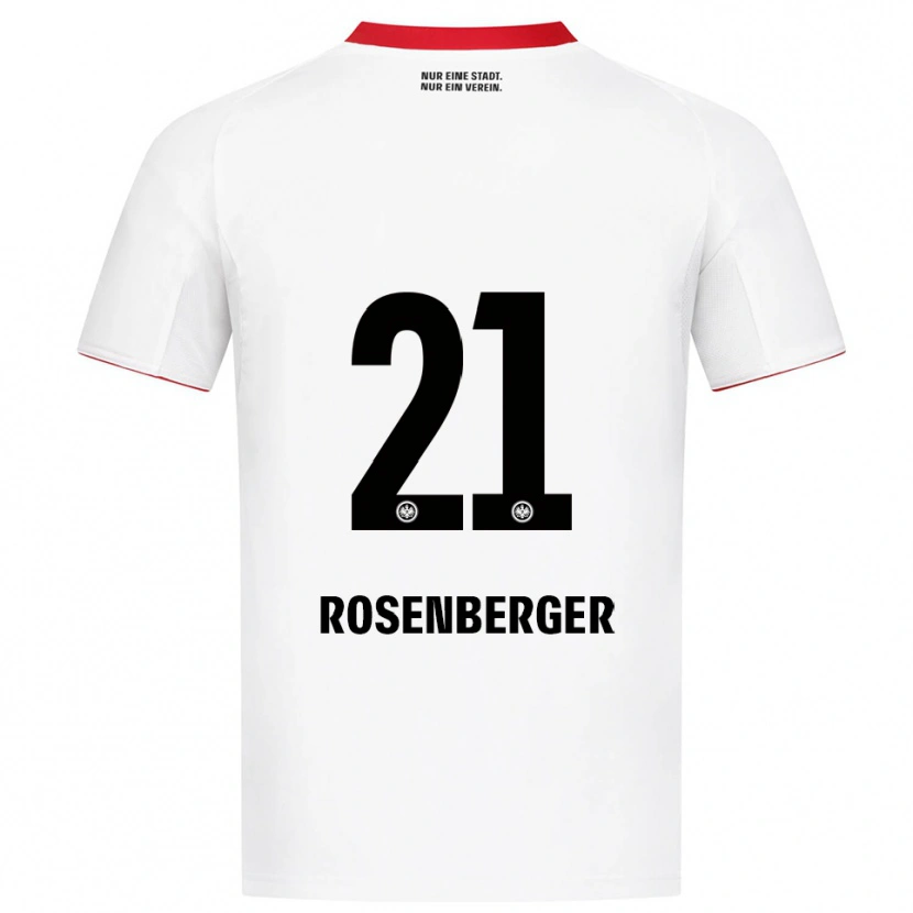 Danxen Mujer Camiseta Robin Rosenberger #21 Blanco Rojo 2ª Equipación 2025/26 La Camisa México