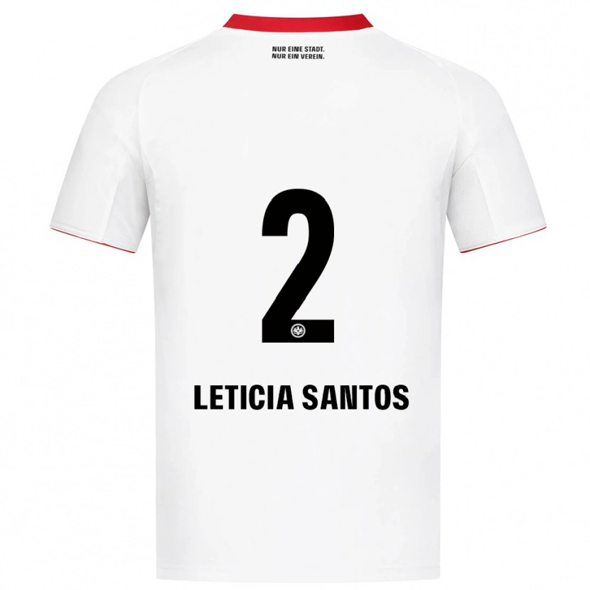 Danxen Mujer Camiseta Letícia Santos De Oliveira #2 Blanco Rojo 2ª Equipación 2025/26 La Camisa México