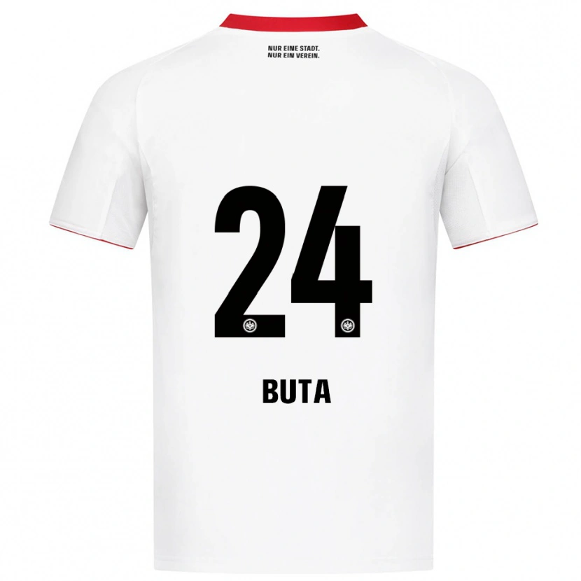 Danxen Mujer Camiseta Aurélio Buta #24 Blanco Rojo 2ª Equipación 2025/26 La Camisa México