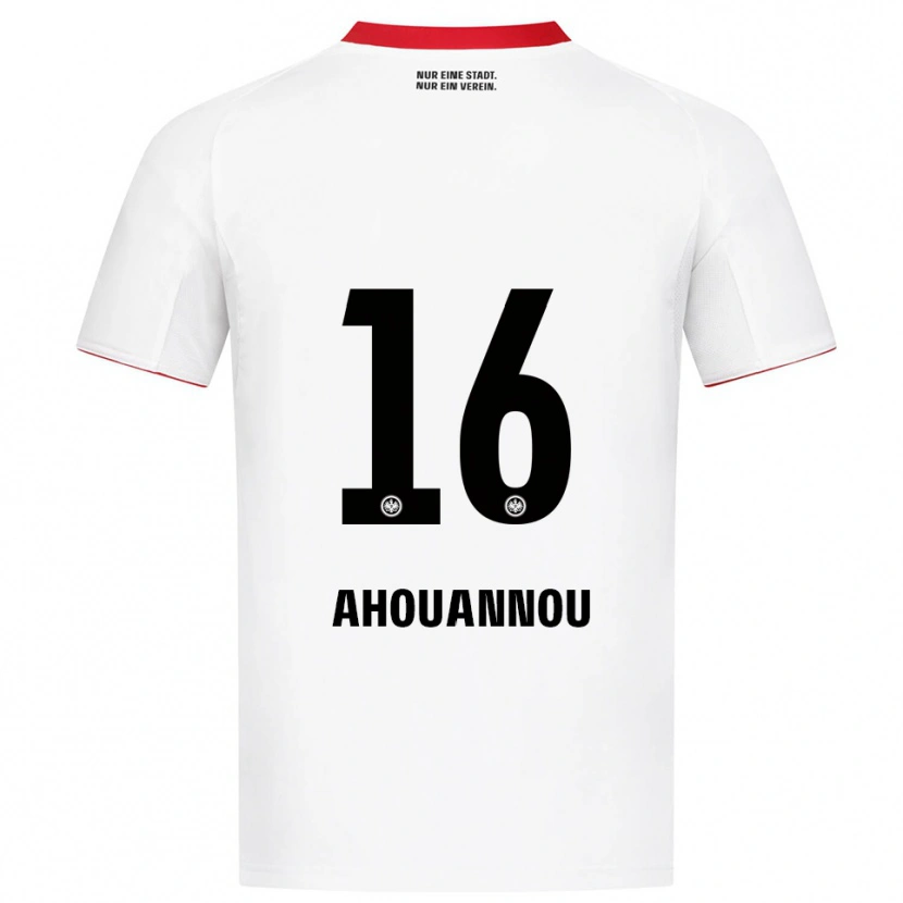 Danxen Mujer Camiseta Yannis Ahouannou #16 Blanco Rojo 2ª Equipación 2025/26 La Camisa México