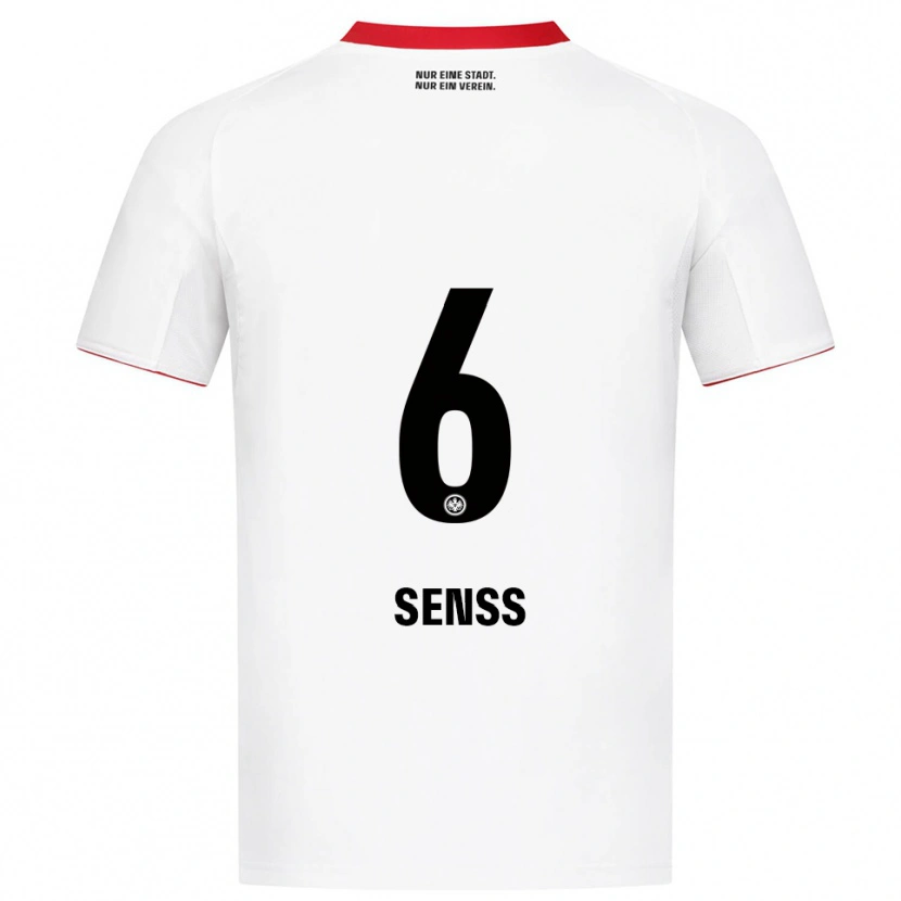 Danxen Mujer Camiseta Elisa Senss #6 Blanco Rojo 2ª Equipación 2025/26 La Camisa México